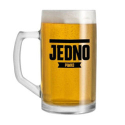 Kufel szklany 500ml "Jedno Piwko" 2
