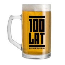 Kufel szklany 500ml "100 lat" 2