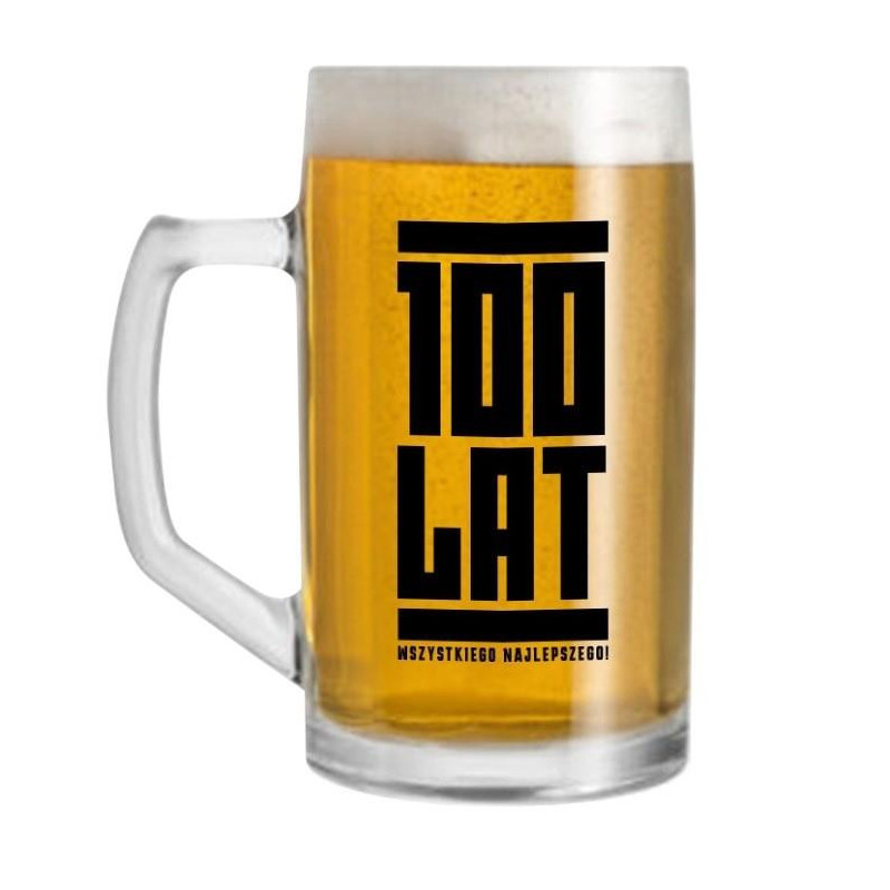 Kufel szklany 500ml "100 lat"