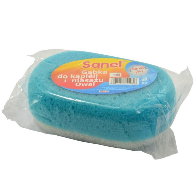Gąbka kąpielowa z masażem owal mix
