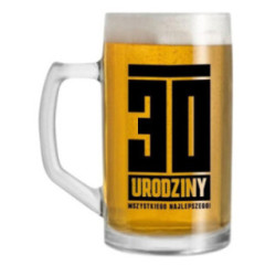 Kufel szklany 500ml 30 urodziny 2