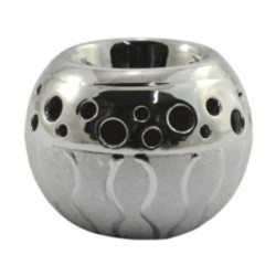 Świecznik ceramiczny 7cm srebrny WS13 2