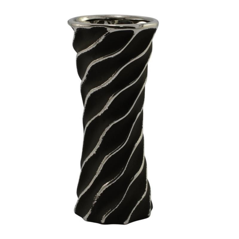 Wazon ceramiczny 25cm czarny WB3