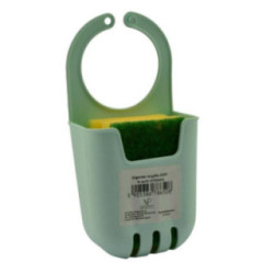 Koszyk silikonowy na kran z gąbką 4x8,5x17,5cm mix