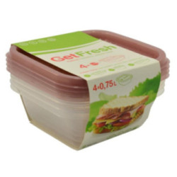 Pojemniki plastikowy do żywności 4x0,75L Fresh mix 2