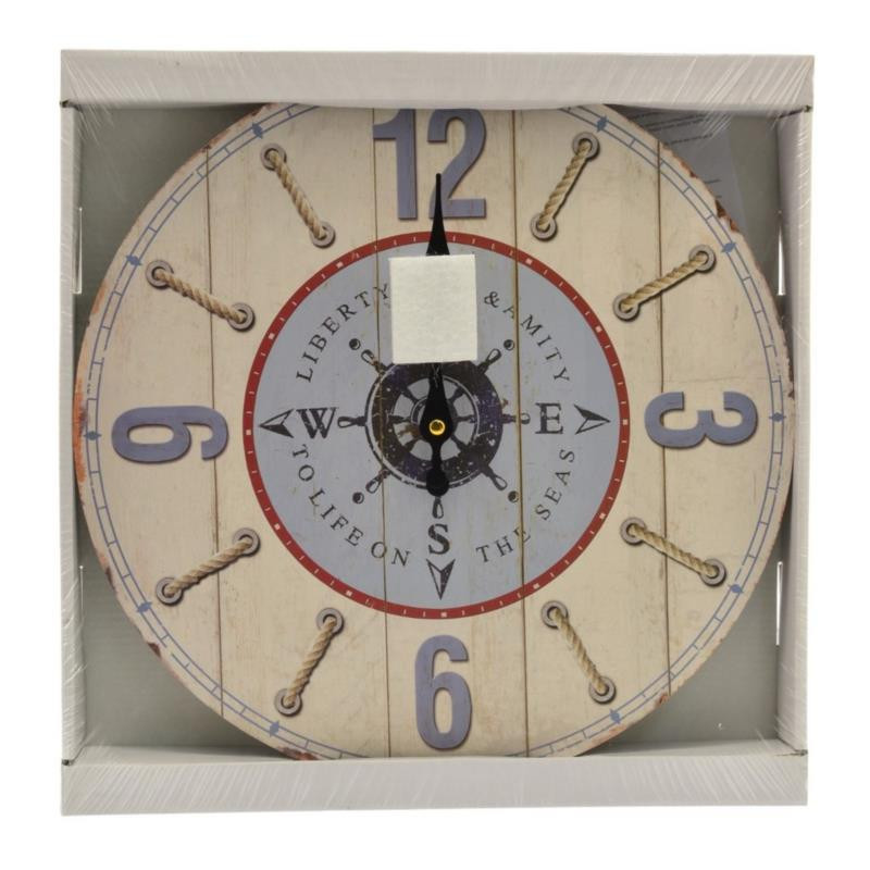 Zegar ścienny drewniany 33cm HLC9048