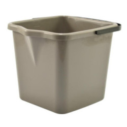 Wiadro 12L plastikowe kwadrat beż 828-00 mix
