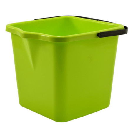 Wiadro 12L plastikowe kwadrat beż 828-00 mix