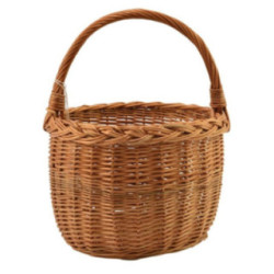Kosz wiklinowy okrągły z rączką 31x31x21cm