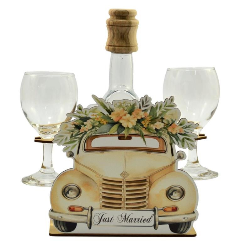 Karafka szklana Samochód Ślubny 830