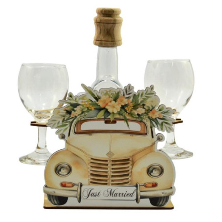 Karafka szklana Samochód Ślubny 830