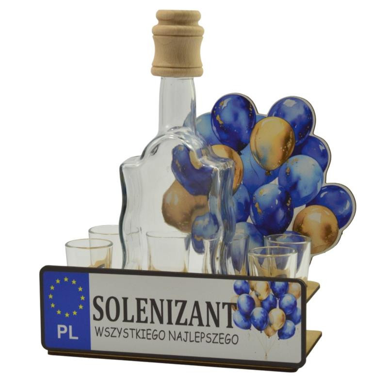 Karafka szklana Tablica Rejestracyjna-Solenizant 839A