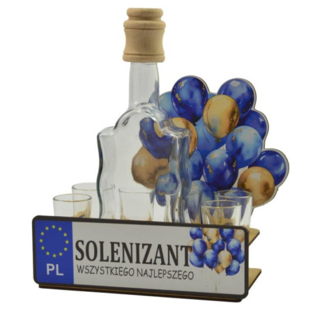 Karafka szklana Tablica Rejestracyjna-Solenizant 839A