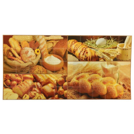 Panel PVC 95x49cm kafelki pieczywo 13991