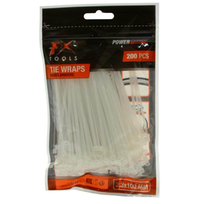 Opaski zaciskowe plastikowe 200szt 10cm mix