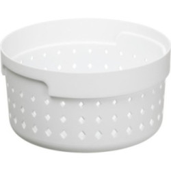 Koszyk-organizer plastikowy okrągły Seoul 13,8x7,3 biały