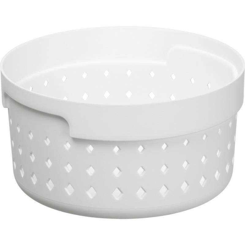 Koszyk-organizer plastikowy okrągły Seoul 13,8x7,3 biały