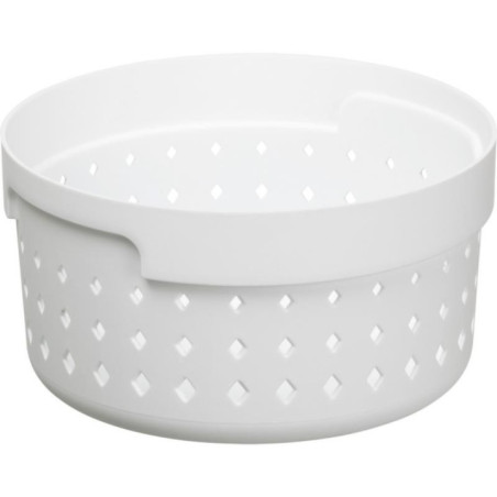 Koszyk-organizer plastikowy okrągły Seoul 13,8x7,3 biały
