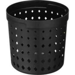 Koszyk-organizer plastikowy okrągły Seoul 16,7x15,8cm czarny 2
