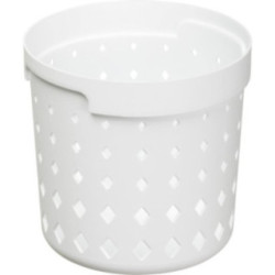 Koszyk-organizer plastikowy okrągły Seoul 13,3x12,6cm biały 2