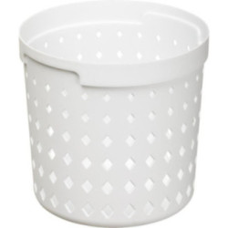 Koszyk-organizer plastikowy okrągły Seoul 16,7x15,8cm biały 2