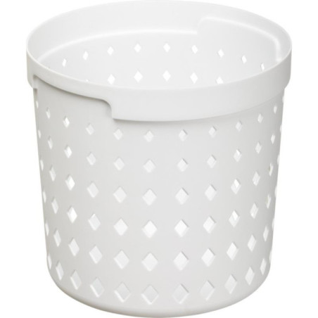 Koszyk-organizer plastikowy okrągły Seoul 16,7x15,8cm biały
