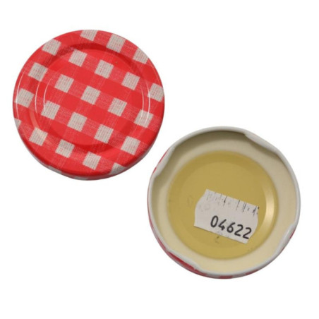 Zakrętka fi 58 4z kratka czerwona