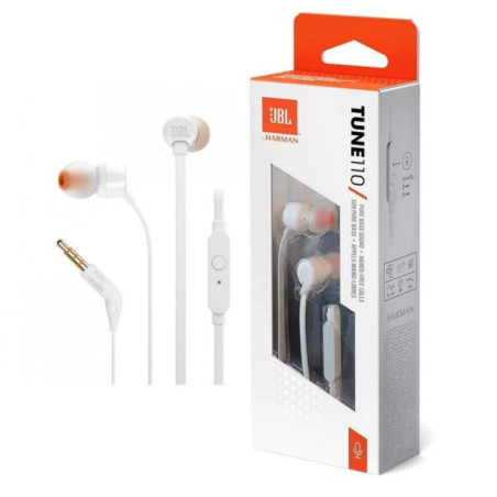 Słuchawki JBL dokanałowe T110 białe