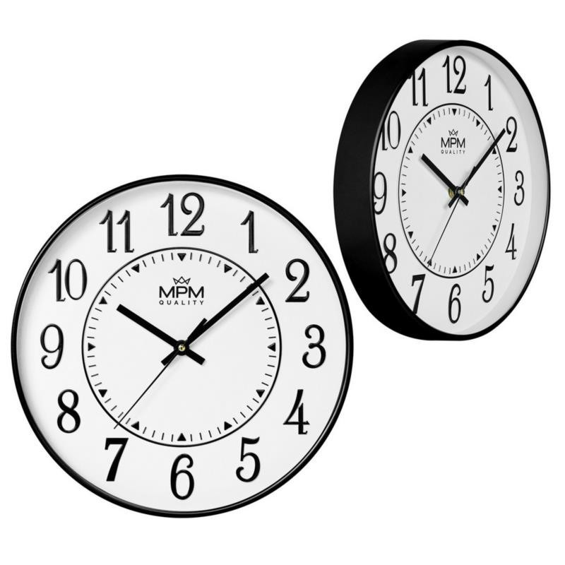 Zegar ścienny 30cm czarny E01.4369.90