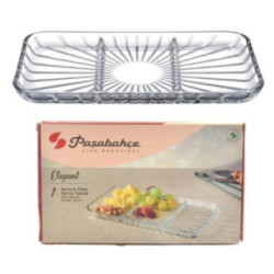 Półmisek Elegant 27,6x16,2cm 3-dzielny szklany 54983 2