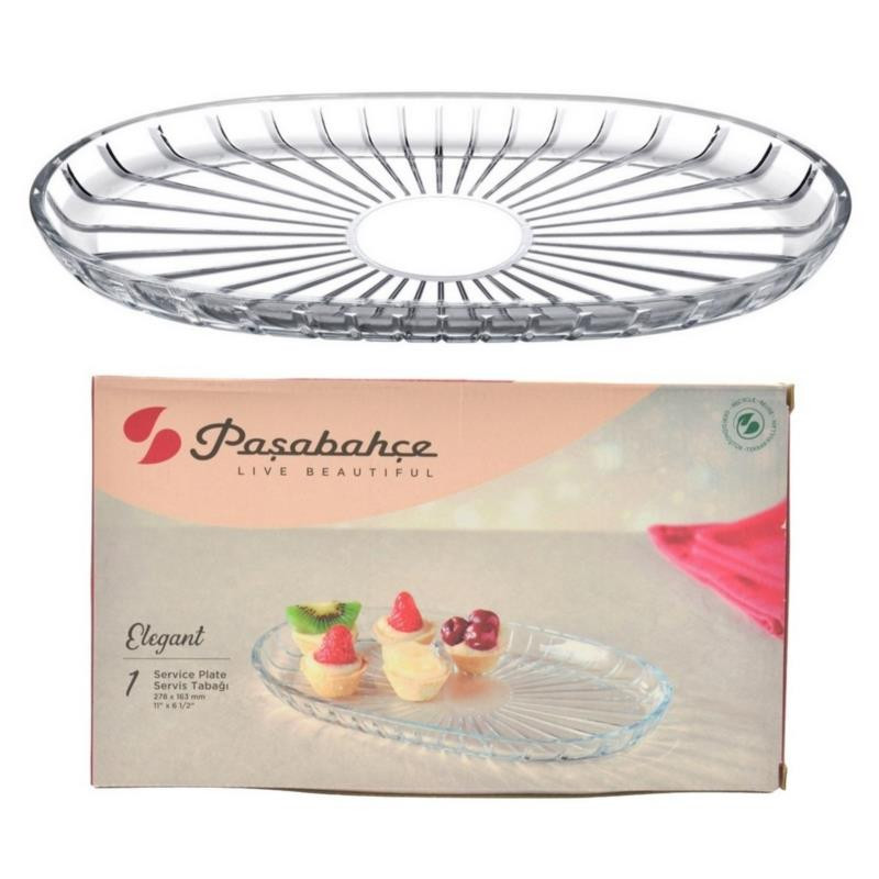 Półmisek Elegant 27,8x16,3cm owalny szklany 54783