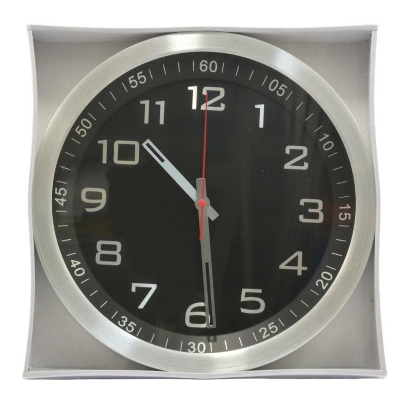 Zegar ścienny 35cm KO-9157 srebrny