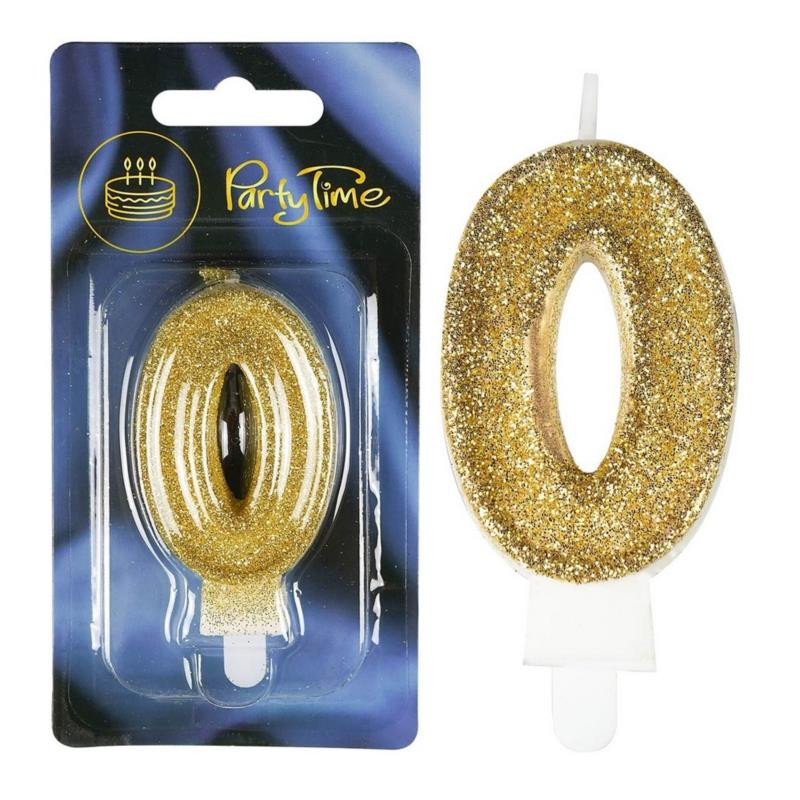 Świeczki numerki złote nr 0