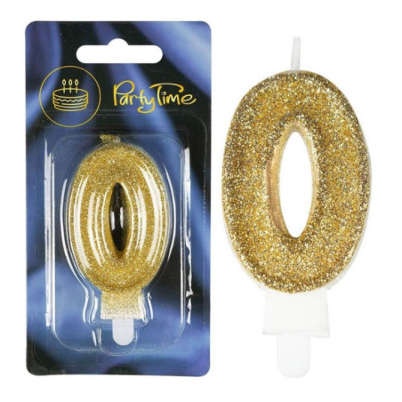 Świeczki numerki złote nr 0