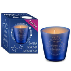 Świeca zapachowa w szkle zielona herbata "Królowa się relaksuje"