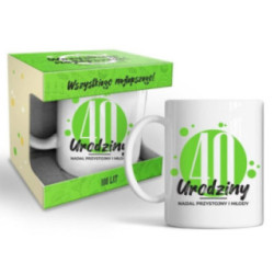 Kubek 320ml "40 urodziny" zielony 2