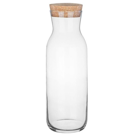 Karafka szklana 1,0L z korkiem