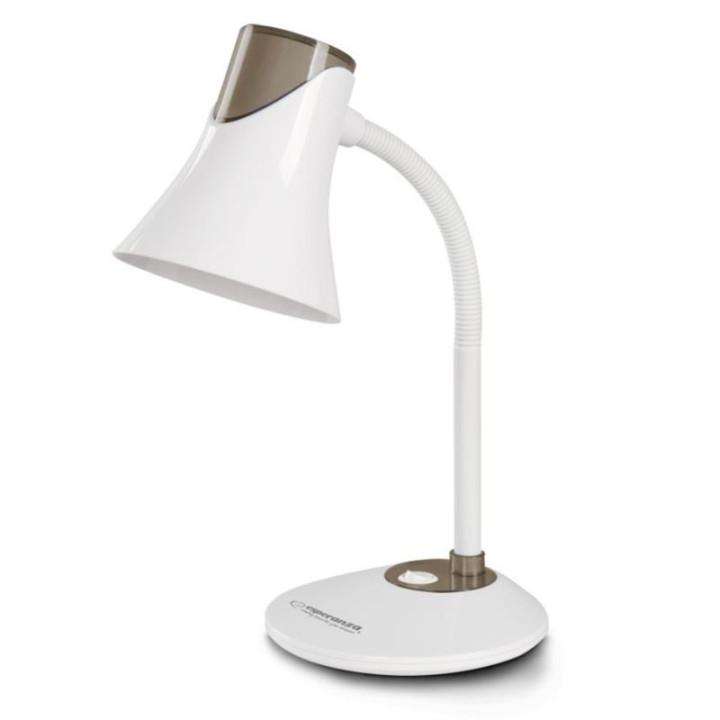 Lampka biurkowa Esperanza Polaris biało/czarna ELD111K