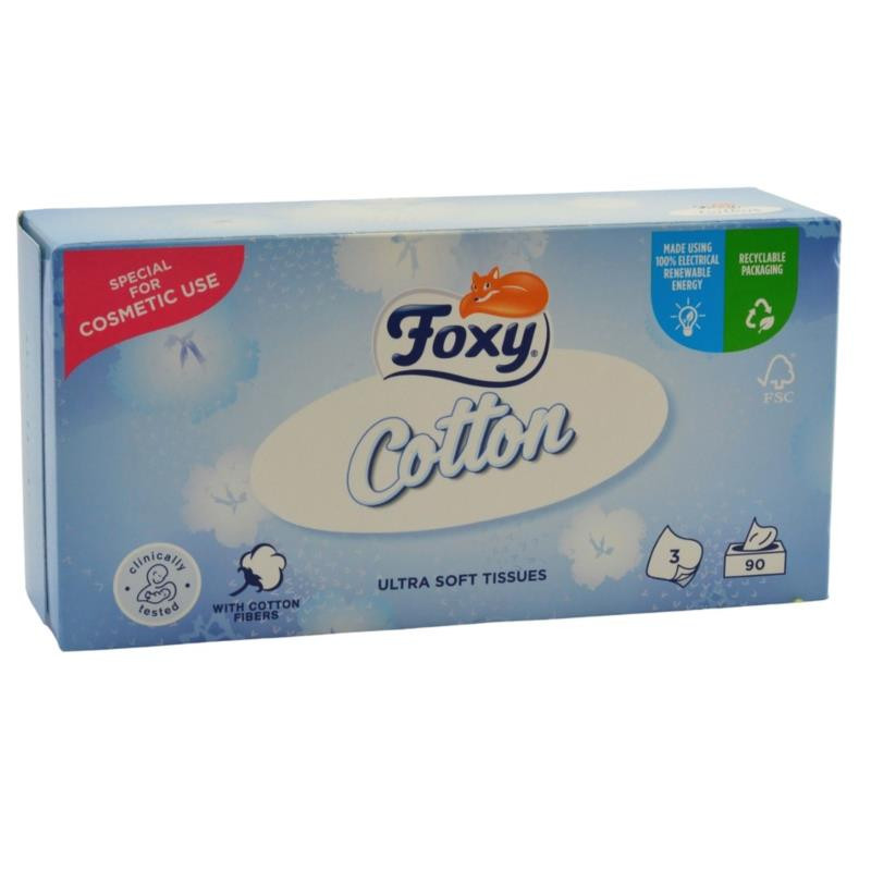 Chusteczki higieniczne Foxy Cotton kartonik A90
