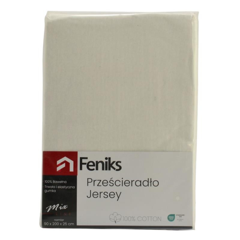 Prześcieradło Jersey 90x200cm biały
