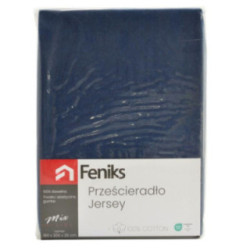 Prześcieradło Jersey 160x200cm granat 2