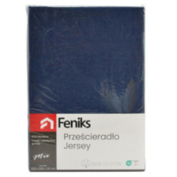 Prześcieradło Jersey 200x220cm granat