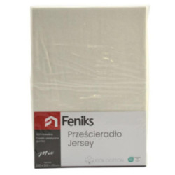 Prześcieradło Jersey 200x220cm biały