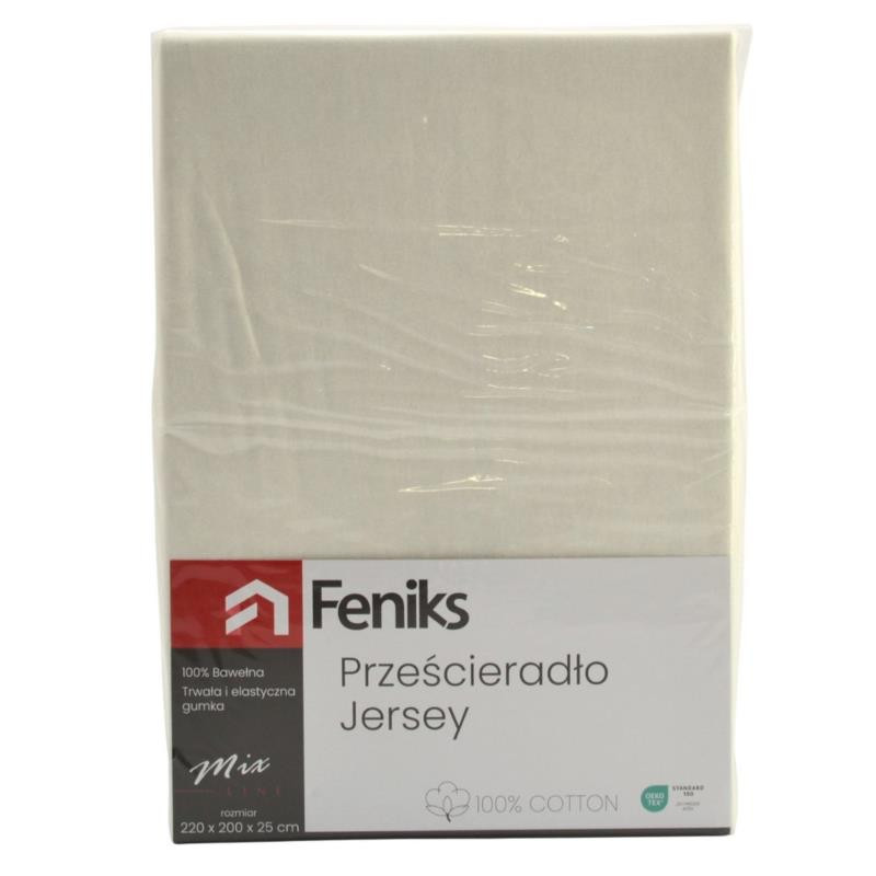 Prześcieradło Jersey 200x220cm biały