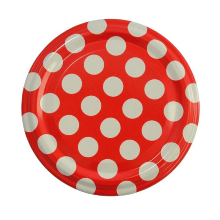 Zakrętka fi 66 4z groszek czerwony