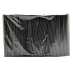 Słomki do napojów 250szt 8x240mm czarne PP 2