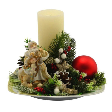 Stroik dekoracyjny ze świecą 154229 mix