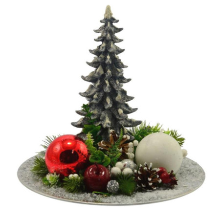 Stroik dekoracyjny ze świecą 154229 mix