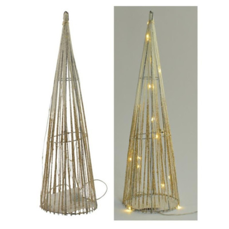 Ozdoba bożonarodzeniowa Stożek LED 40cm złoty