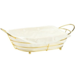 Koszyk na chleb biały złoty 23KC-256 2